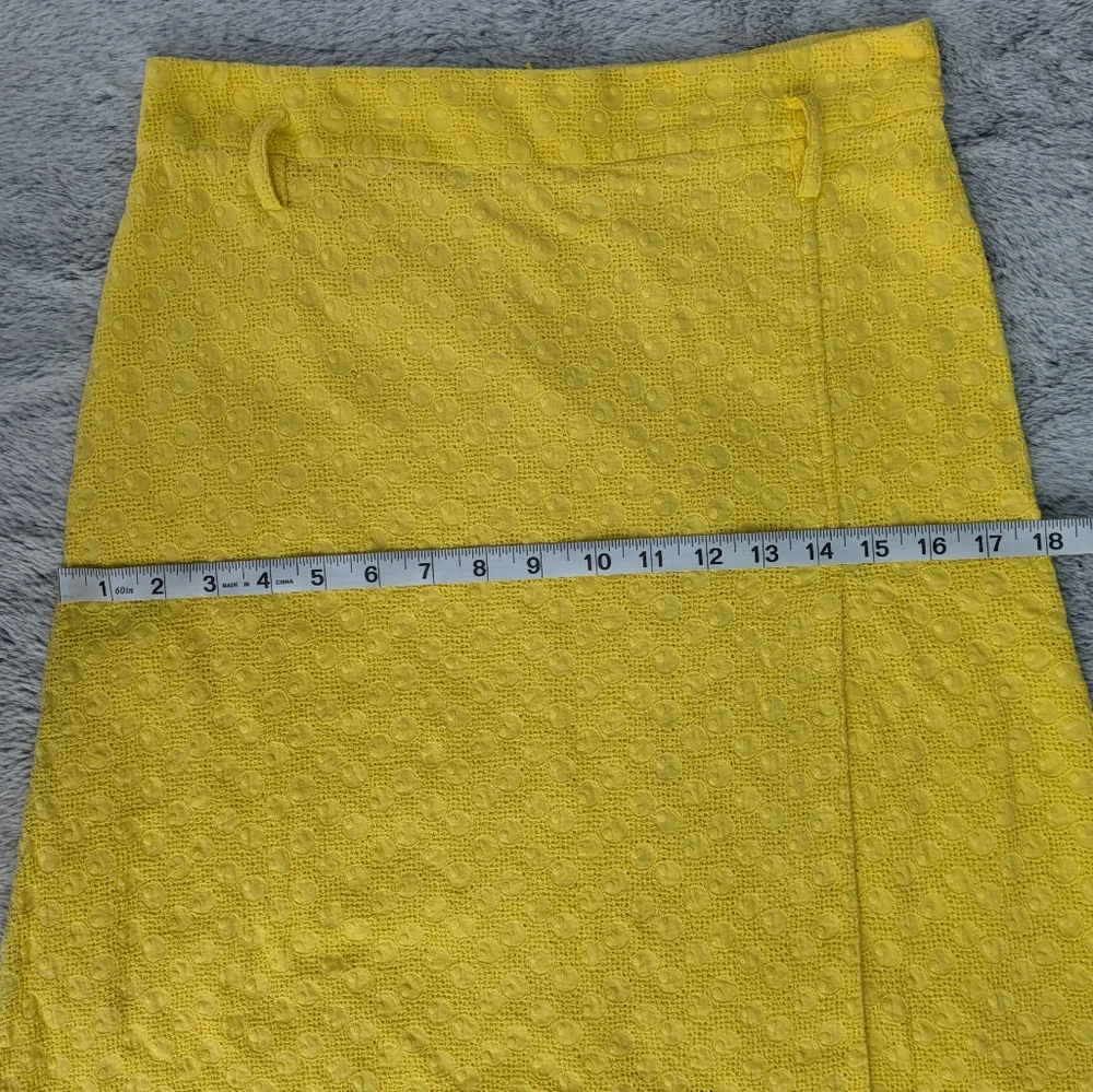 Express Design Studio Eyelet‎ A-Line Mini Skirt Yellow Size 6